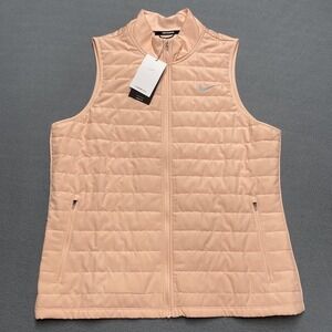 Nike Vest Womens XL Peach Therma-FIT Running Full‎ Zip Synthetic Fill DD6035-800